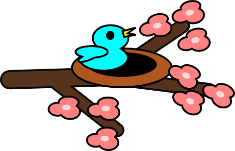 Spring Bird And Apple Blossom Branch Svg $2 - Spring Bird And Apple Blossom Branch Svg $2 (479x308)