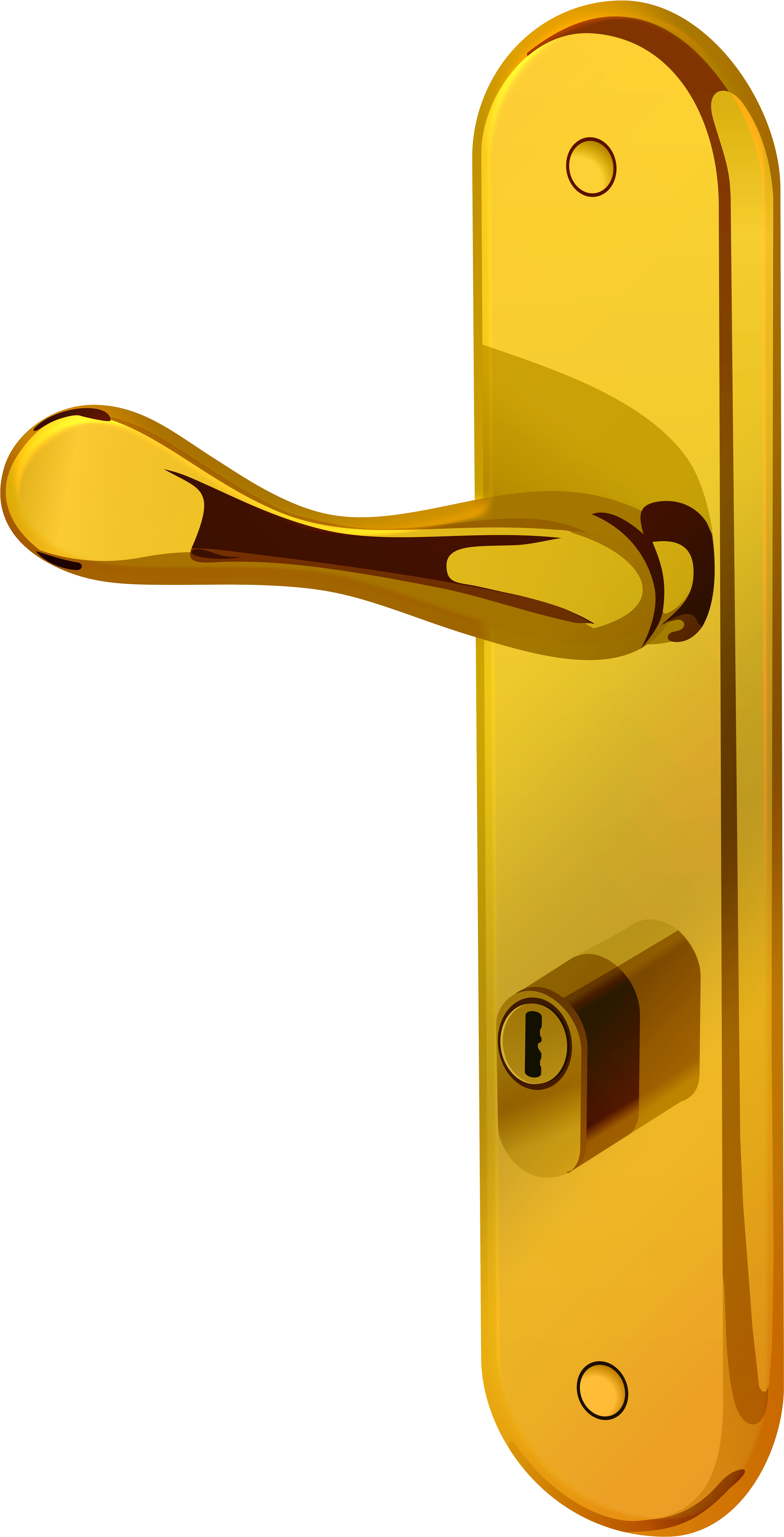 Gold Door Handle Png Clip Art - Clip Art (4108x8000)