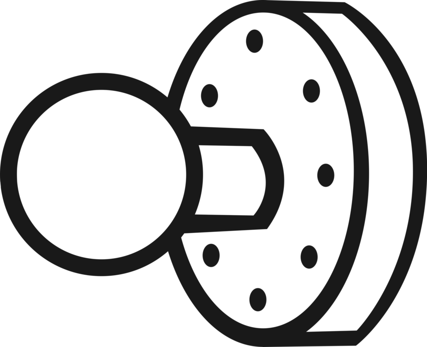 Vector Illustration Of Door Knob Or Door Handle Manually - Clip Art (862x700)