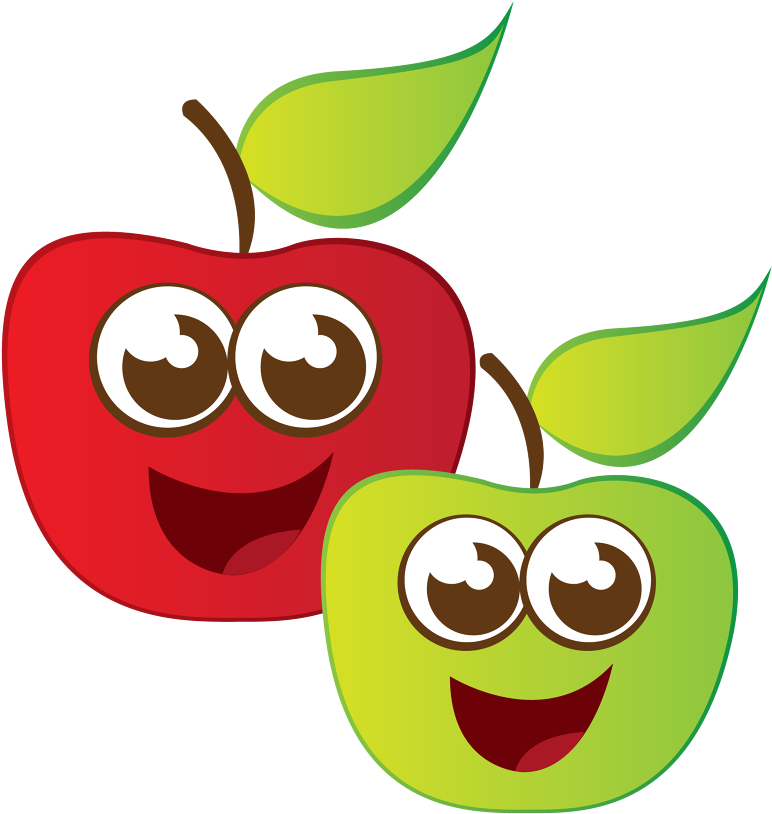 Snack Time - Cartoon Pineapple With Face (1024x1024)