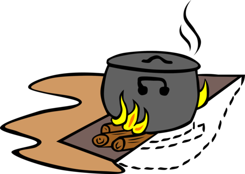 Outdoor Cooking Cooked Rice Food Chef - Cooking Clip Art (480x340)