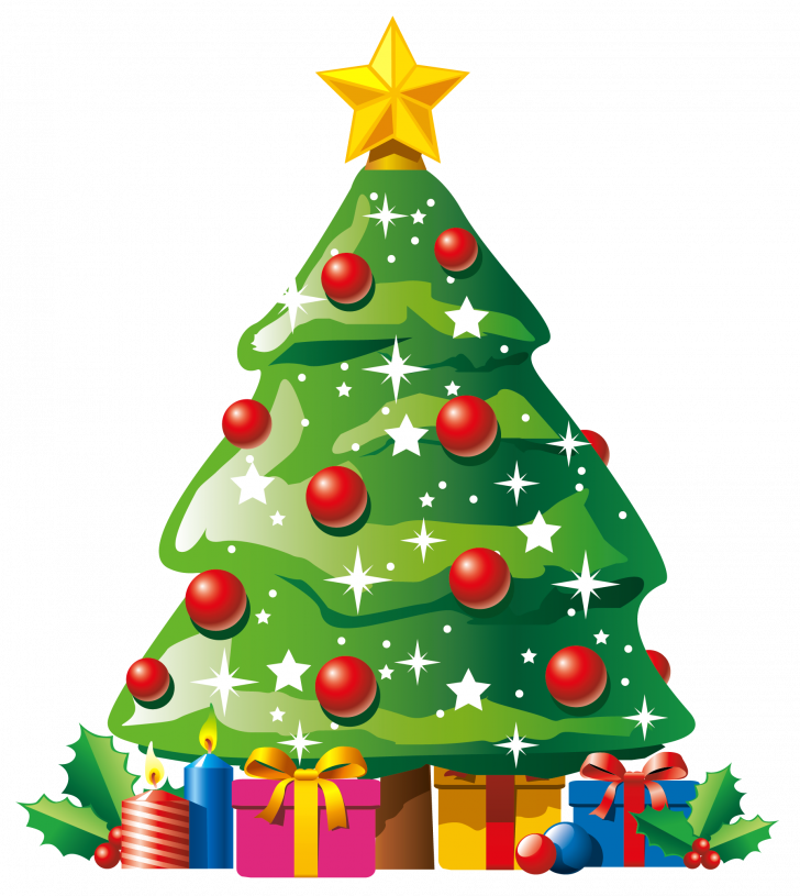 Free Clipart Of Christmas Trees Incredible Tree Cartoon - Christmas Tree Clip Art (728x815)