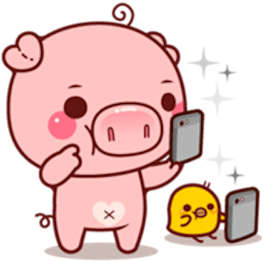 Pig Baby Messages Sticker-0 - Drawing (450x389)