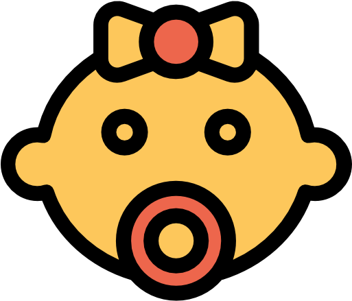 Baby Girl Free Icon - Baby Transparent Outline (512x512)