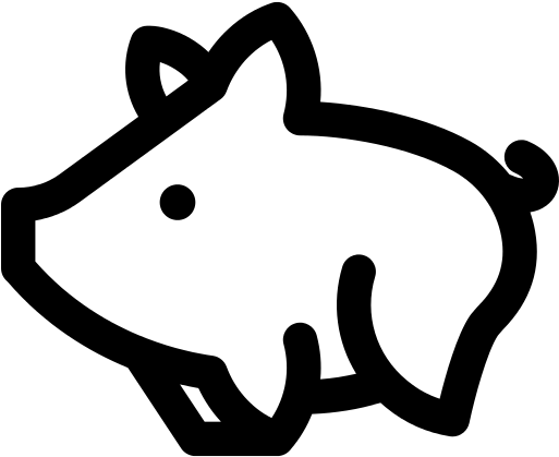 Worm Png File - Minimal Pig (512x512)