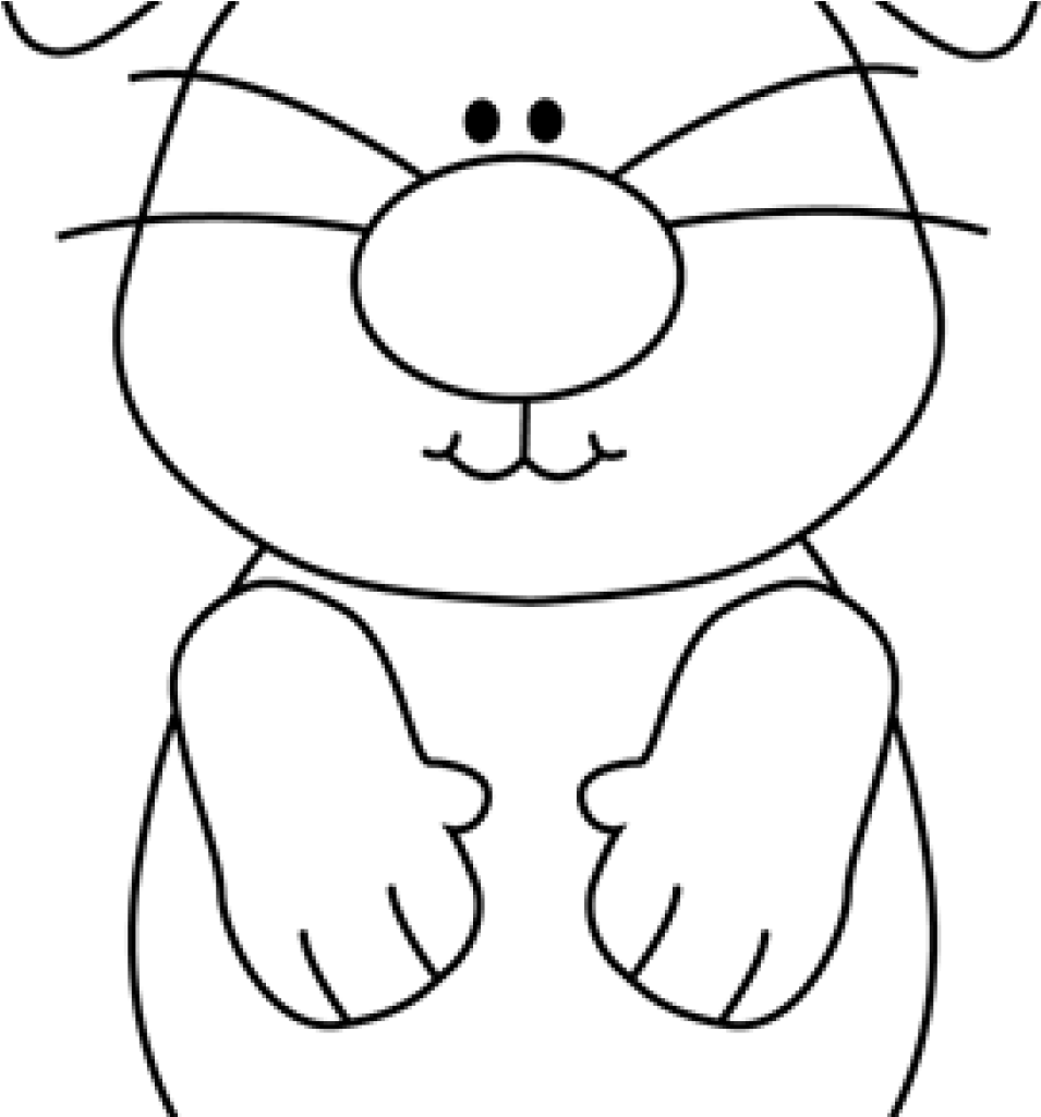Bunny Clipart Black And White Bunny Clip Art Bunny - Clip Art (1024x1024)