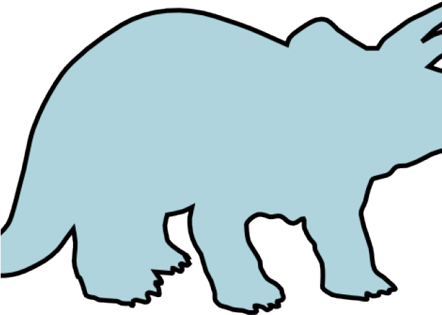 Triceratops Clipart Clip Art - Dinosaur Clip Art Outline (640x480)