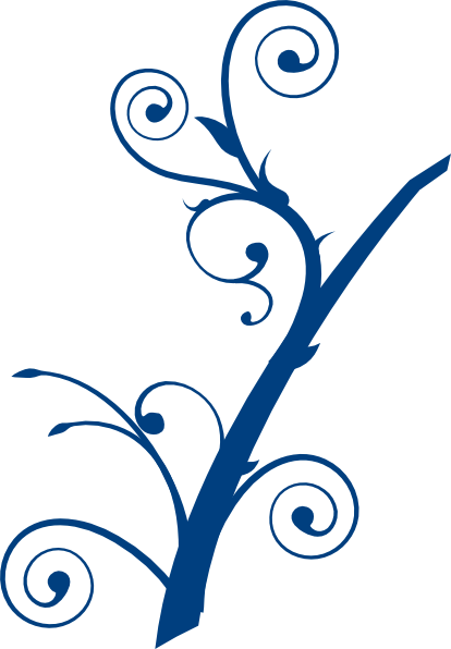 Blue Branch Swirl Svg Clip Arts 414 X 596 Px - Blue Branch Swirl Svg Clip Arts 414 X 596 Px (414x596)