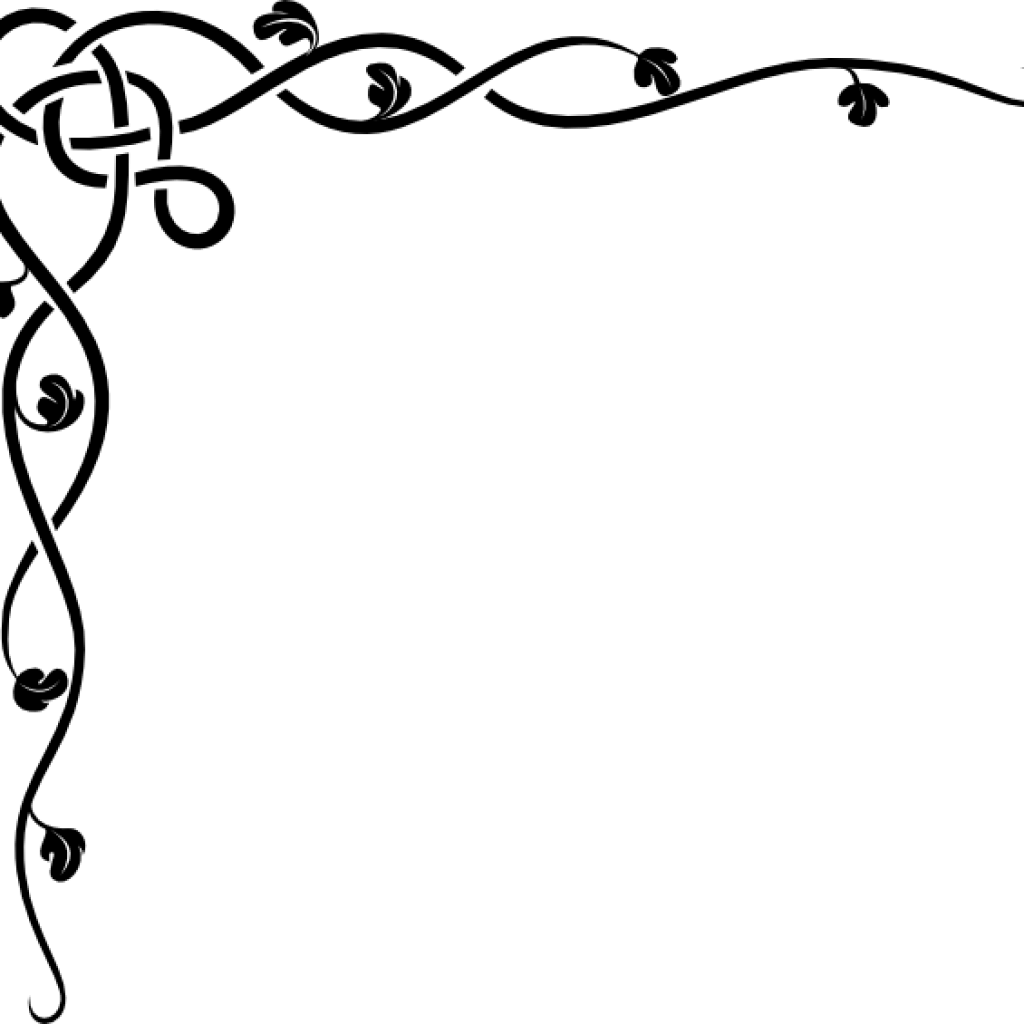 Corner Swirls Simple Corner Swirls Clipart Panda Free - Vine Border (1024x1024)