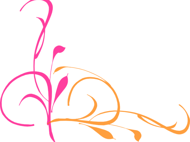 Corner Swirl Cliparts - Pink Corner Swirl Clipart (640x480)