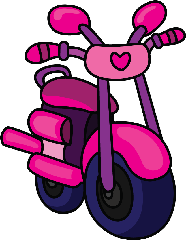 Drawing Motorcycle Cartoon - Drawing Of A Cartoon Motorbike (720x1280)