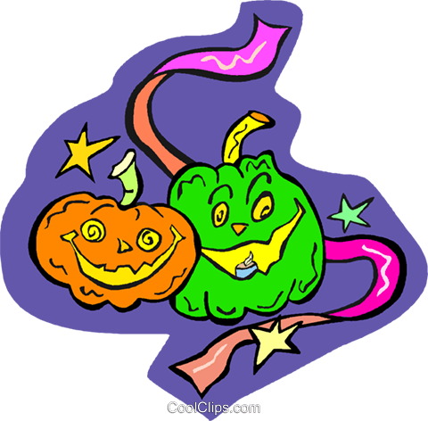 Halloween Pumpkins Royalty Free Vector Clip Art Illustration - Halloween Pumpkins Royalty Free Vector Clip Art Illustration (480x472)