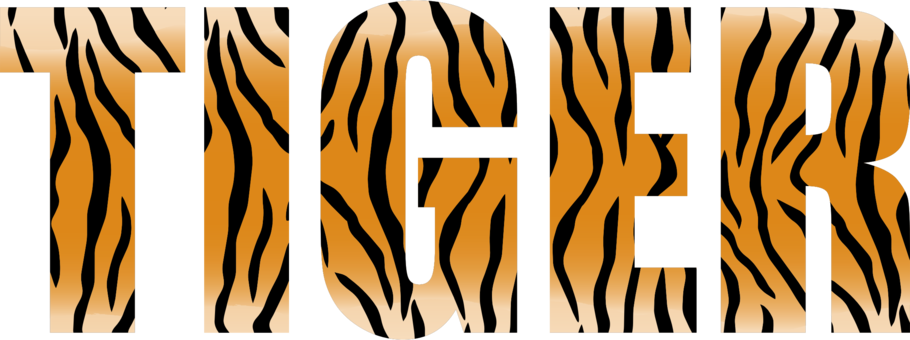 Cat Bengal Tiger Clip Art For Liturgical Year Computer - Tiger Word Art (910x340)