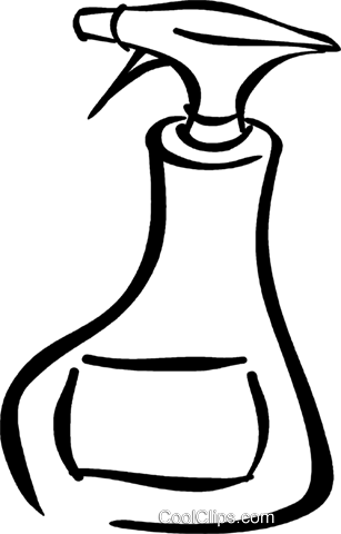 Sprühflasche Vektor Clipart Bild Vc034717 Coolclipscom - Spray Bottle Clipart Transparent (307x480)