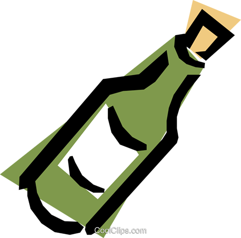 Wine Bottles Royalty Free Vector Clip Art Illustration - Goodlife Wine Bottles (480x475)