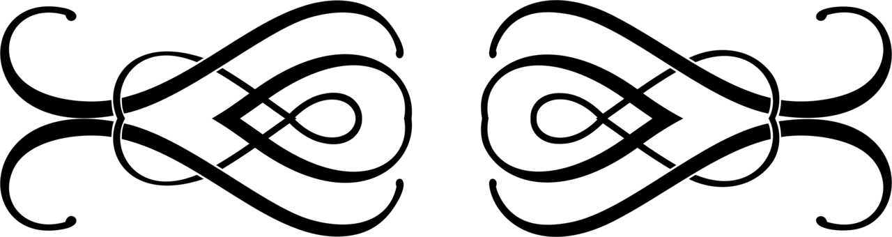 Borders And Frames Decorative Borders Black And White - Fancy Flourish Png (1280x340)