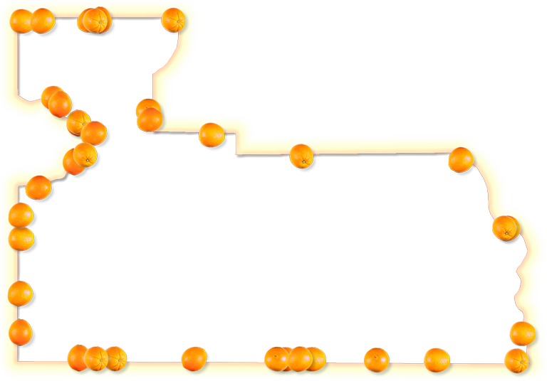 A Map Of Orange With A Yellow-orange Glow Border And - A Map Of Orange With A Yellow-orange Glow Border And (768x536)