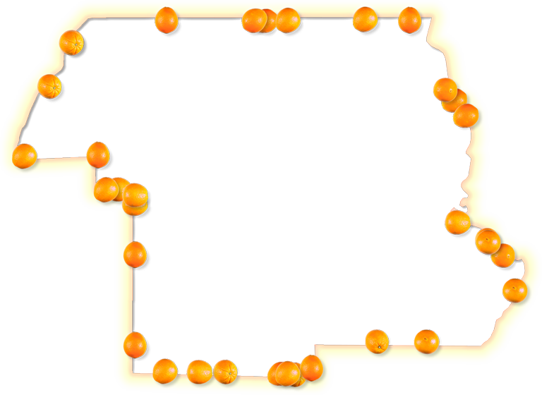 A Map Of Jackson With A Yellow-orange Glow Border And - Circle (768x560)