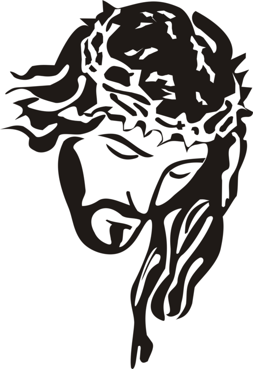 Black And White Depiction Of Jesus Christian Art Drawing - Jesus Black And White (513x750)