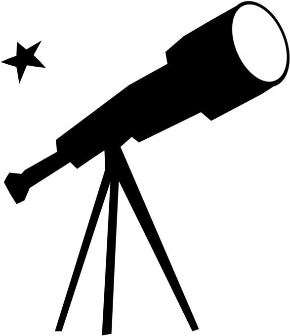 All Photo Png Clipart - Telescope Black And White (659x750)