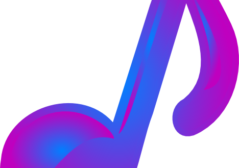 Music Note Clipart Purple And Blue Clip Art At Clker - Clip Art (468x329)