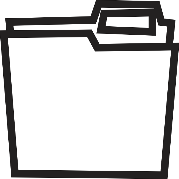 Folder Clipart Black And White - Black And White File Clipart (600x598)