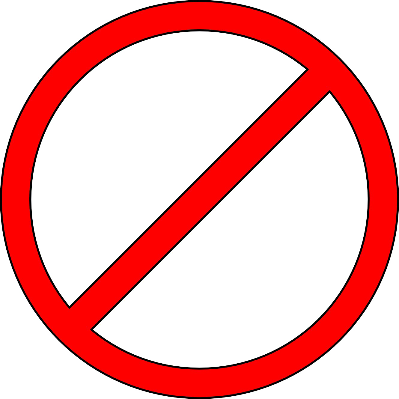 Stop Sign Png - Prohibition Symbol (1331x1331)