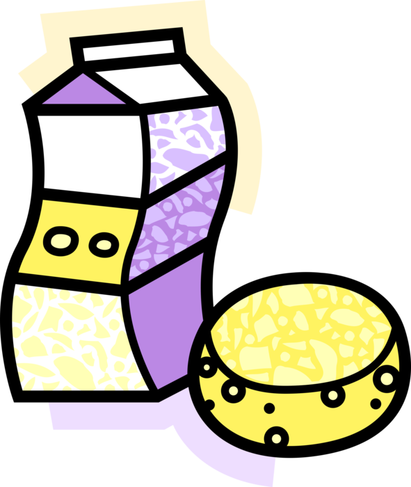 Vector Illustration Of Fresh Dairy Milk Carton With - Vector Illustration Of Fresh Dairy Milk Carton With (591x700)