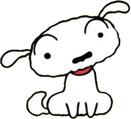 Milk Carton Size - Shiro Shin Chan Dog - (438x398) Png Clipart Download