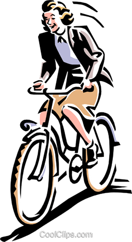 Old-fashioned Bike Riding Royalty Free Vector Clip - Clip Art (262x480)