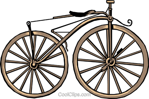 Old Fashioned Bicycle Royalty Free Vector Clip Art - Old Fashion Bicycles (480x321)