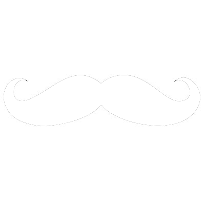 Mustache White Images - Happy Birthday Mustache (400x400)