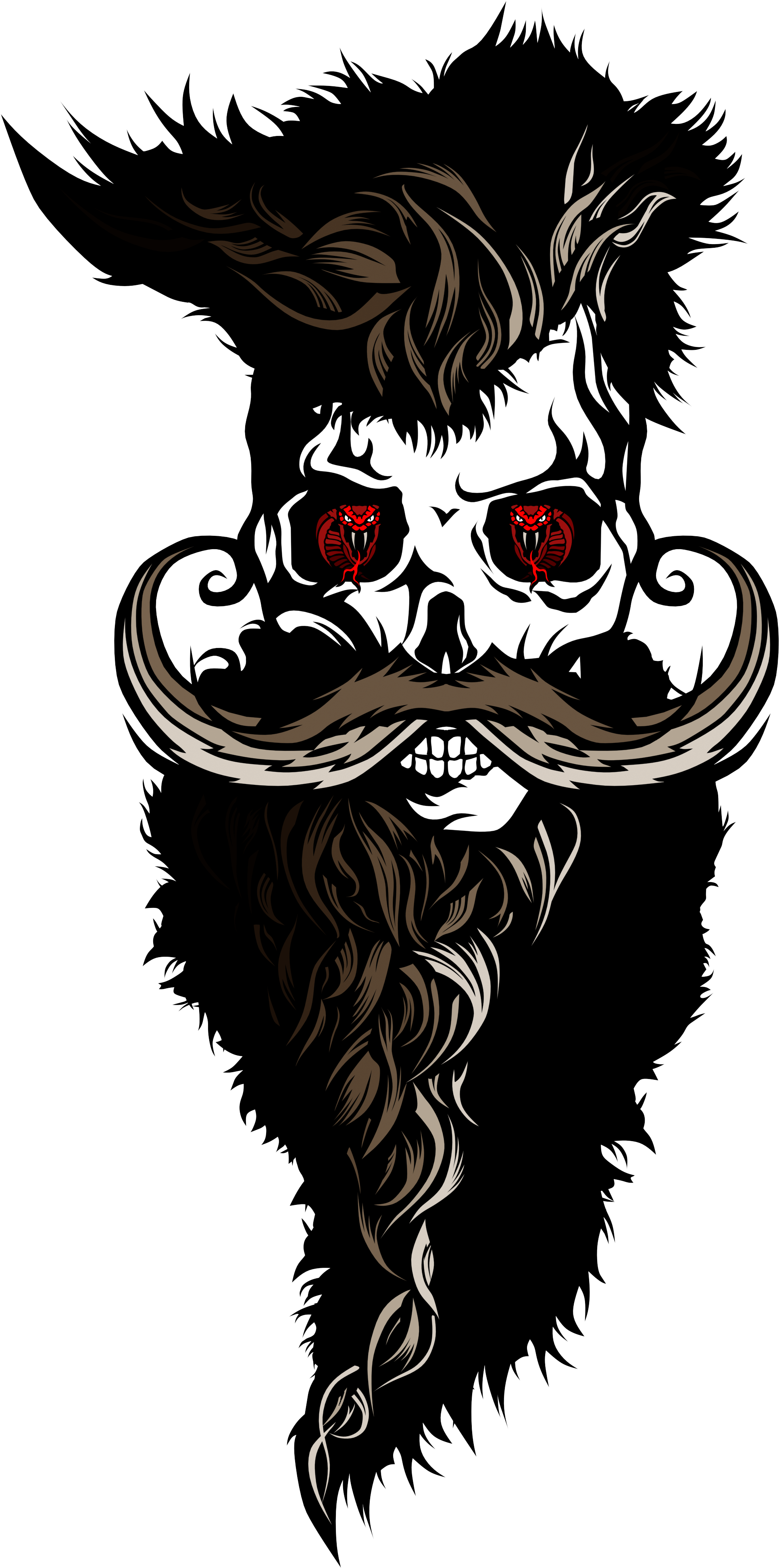 Svg Freeuse Download Tee Shirt Tete De Mort Hipster - Barbu Tete De Mort (2064x3952)