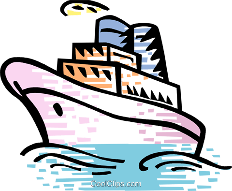 Cruise Ships And Ocean Liners Royalty Free Vector Clip - Cruise Ship (480x395)