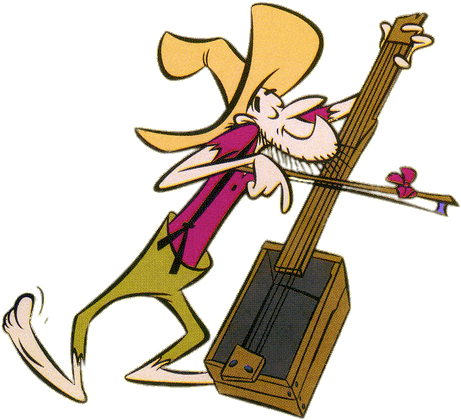 Lazy Luke Playing His Instrument - Luke Wacky Races (498x466)