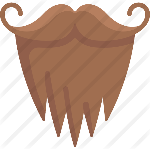 Mustache With Beard Free Icon - Beard (512x511)
