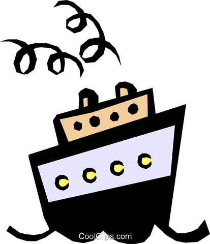 Cruise Ships Royalty Free Vector Clip Art Illustration - Cruise Ships Royalty Free Vector Clip Art Illustration (413x480)