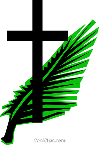 Cross & Palmzweige Vektor Clipart Bild Reli0050 Coolclipscom - Cafepress Shadow Of The Cross Wall Calendar (328x480)