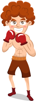 Smiling Boxer In Red Boxing Gloves, Boxing, Boxer, - Boxing (360x360)