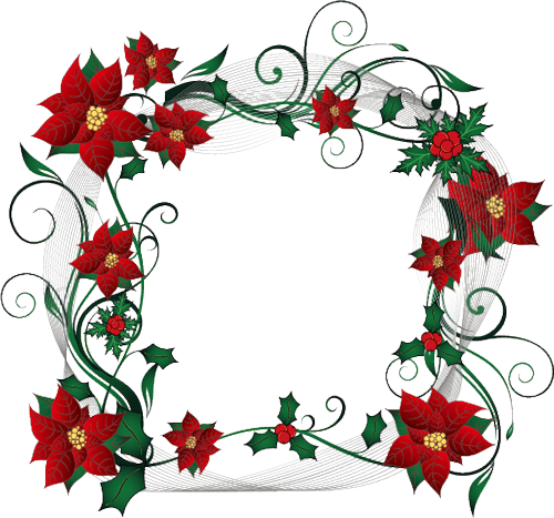 Flores Y Letras Para Decoupage - Clipart Decorative Border Design (500x467)