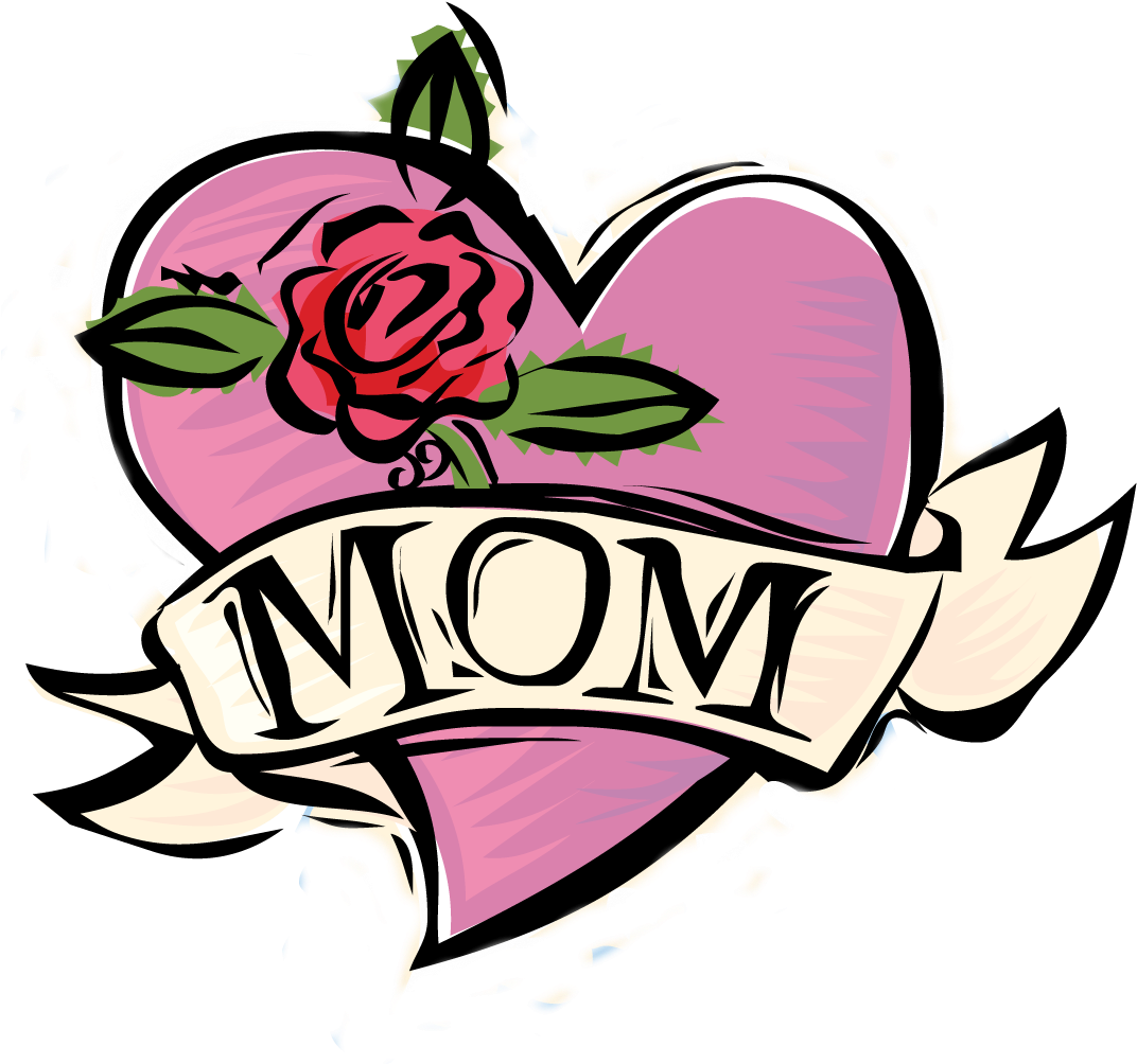 Mom Tattoo Needlepoint Rose Canvas Happy Mothers Day - Humor Mothers Day Clipart (1091x1041)