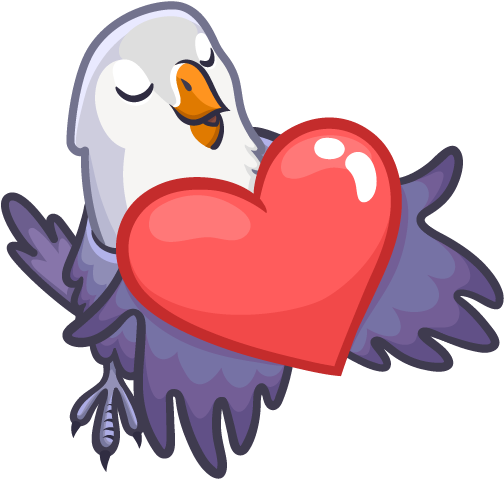 Vk Sticker Lovebirds - Стикеры Из Вк На Прозрачном Фоне (512x512)
