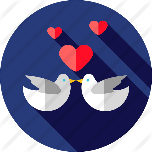 Love Birds - Romantic Logo Png (512x512)