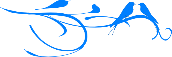 Red Love Birds On A Branch Clip Art - Png Tattoo Love (600x201)