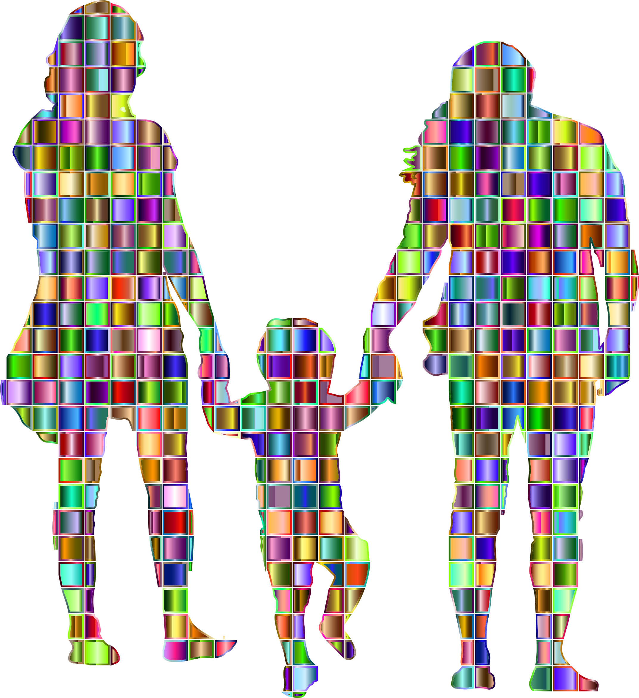 Mosaic Child Art Family Mother - Mosaico De La Familia (2146x2342)