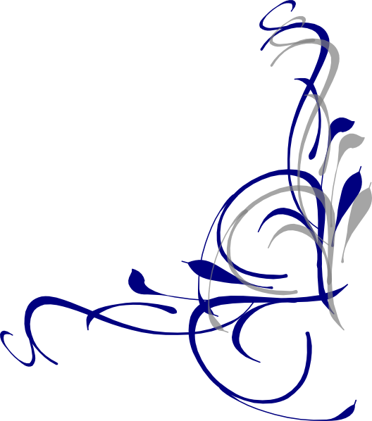 Elegant Swirl Line Art (528x598)