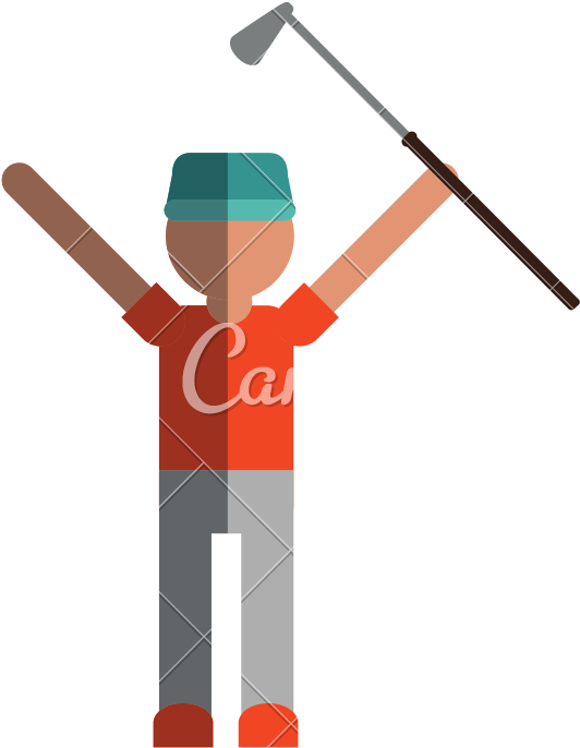 Winning Golfer Icon Image - Golf (800x800)