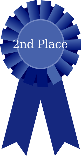 Blue Rosette Transparent Background (312x599)