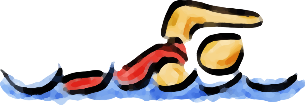 Swimming Pools Cartoon Sports Swimming Lessons - Swim Clipart (981x340)