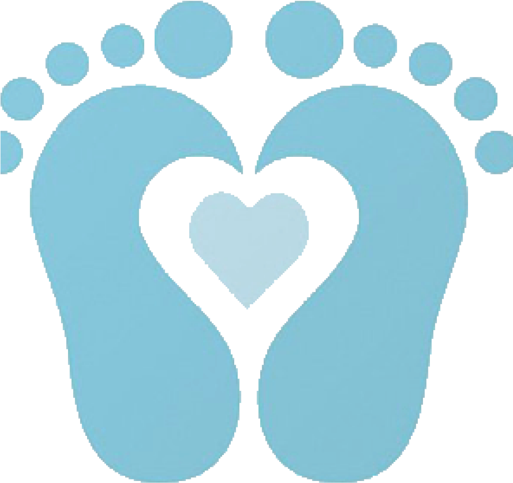 Baby Footprints Clipart Ba Footprint Clip Art Clipartsco - Baby Feet With Heart Clip Art (1024x1024)